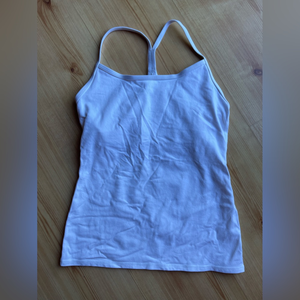 Glyder white racer back tank top